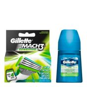 Kit Mach 3 Sensitive 4 Unidades + Desodorante Antitranspirante Procter