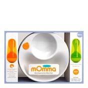 Kit Momma Prato Térmico 1 Unidade + Colher 1 Unidade + Garfo 1 Unidade