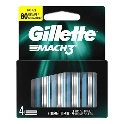 Carga Gillette Mach3 - 4 Unidades Carga Gillette Mach3 - 4 Unidades