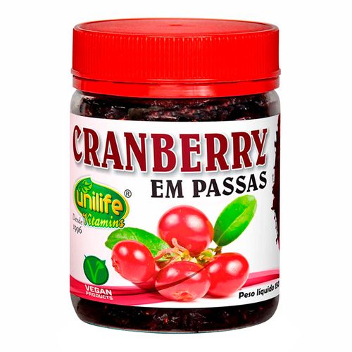 Cranberry Fruta Desidratada - Unilife - 150g Cranberry Fruta Desidratada - Unilife - 150g