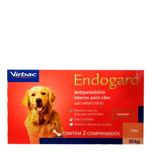 ENDOGARD - para cães até 30kg- cx c/2 compr.