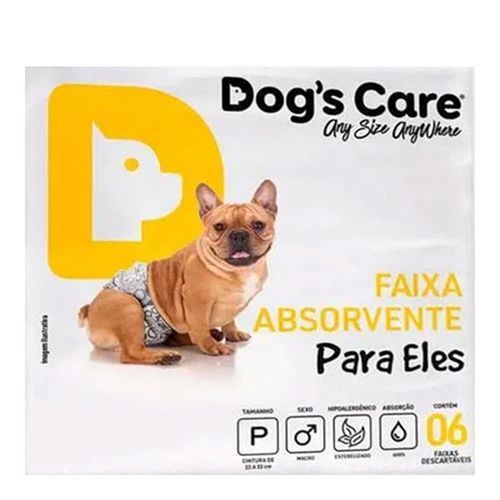 Fralda Higiênica Macho Descartável Dog's Care - 06 Unidades Fralda Higiênica Macho Descartável Dog's Care - 06 Unidades