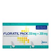 Floratil Pack 250mg + 200mg Natulab Adulto 6 Cápsulas