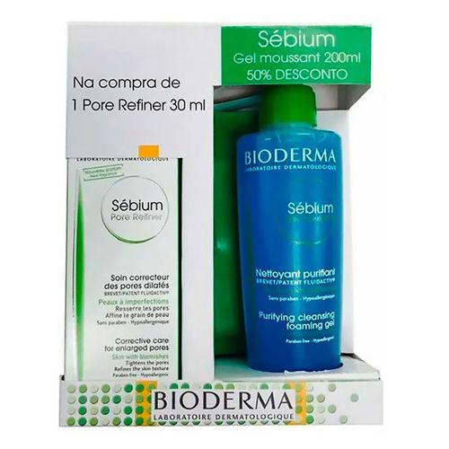 Kit Bioderma Sébium Pore Refiner 30ml + Sébium Gel Moussant 200ml Kit Bioderma Sébium Pore Refiner 30ml + Sébium Gel Moussant 200ml