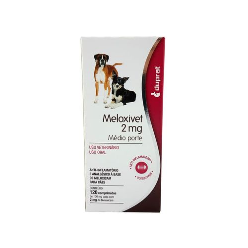 Meloxivet 2 mg 120 comprimidos Duprat Anti-inflamatório - Drogarias Pacheco