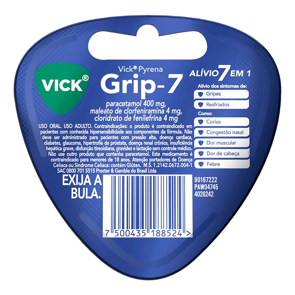 Kit Xarope Vick 44E 240ml + Vick Pyrena Grip 7 - 5 Cápsulas