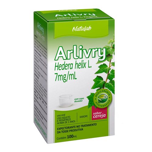 Expectorante E Fitoterápico Arlivry 7Mg/Ml 100Ml Cereja