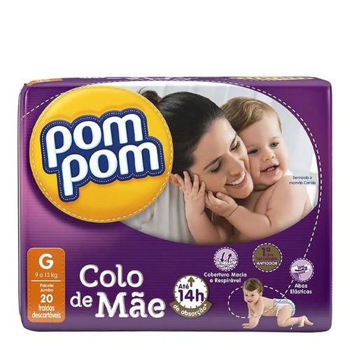 Fralda Descartável Pom Pom Noite e Dia Grande 20 Unidades Fralda Descartável Pom Pom Noite e Dia Grande 20 Unidades