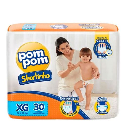 Fralda Pom Pom Shortinho XG 30 Unidades Fralda Pom Pom Shortinho XG 30 Unidades