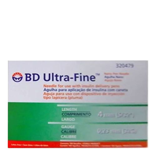 Agulha Insulina Becton Dickinson Para Caneta Nano 4mm 100 Unidades Agulha Insulina Becton Dickinson Para Caneta Nano 4mm 100 Unidades