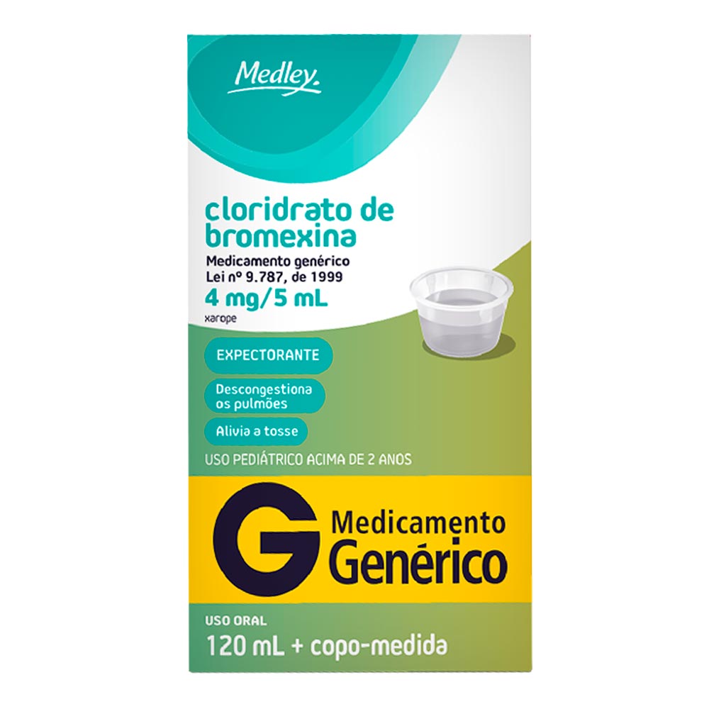 Comprar Cloridrato de Bromexina 4mg/5ml Xarope Pediátrico