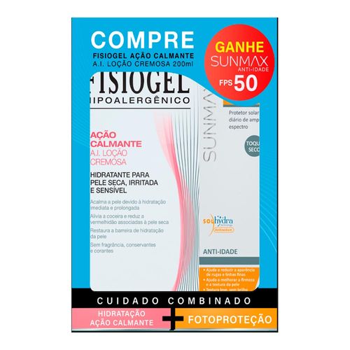 791172---Kit-Locao-Cremosa-Fisiogel-A-I-Acao-Calmante-200ml---Protetor-Solar-Sunmax-Pele-Seca-FPS50-60ml-1 791172---Kit-Locao-Cremosa-Fisiogel-A-I-Acao-Calmante-200ml---Protetor-Solar-Sunmax-Pele-Seca-FPS50-60ml-1