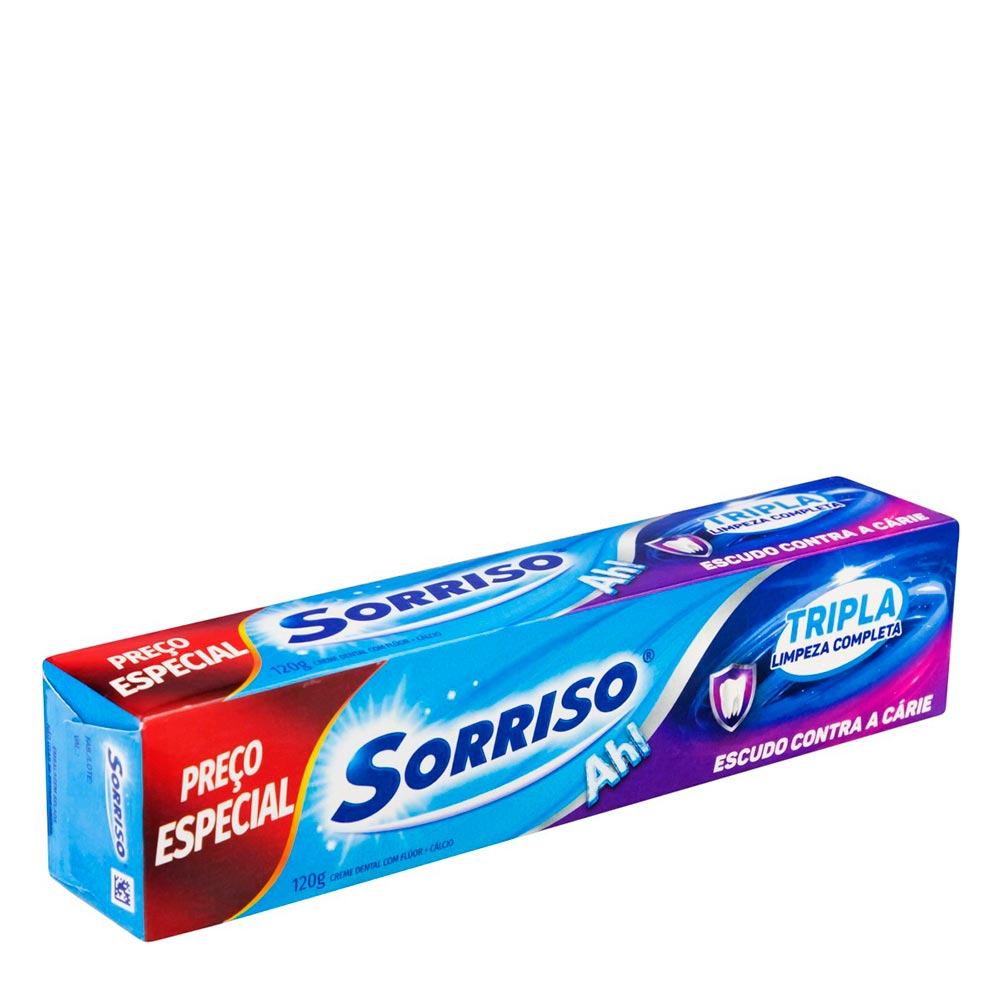 Pasta de Dente Sorriso Tripla Limpeza Completa 120g - Drogarias Pacheco Pasta de Dente Sorriso Tripla Limpeza Completa 120g - Drogarias Pacheco