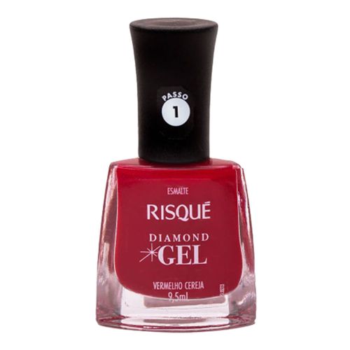 Esmalte Risqué Diamond Gel Vermelho Cereja 9,5ml