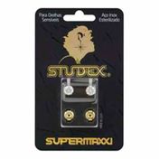 Brinco Studex Supermaxxi Pedra Branca Dourado 1 Par