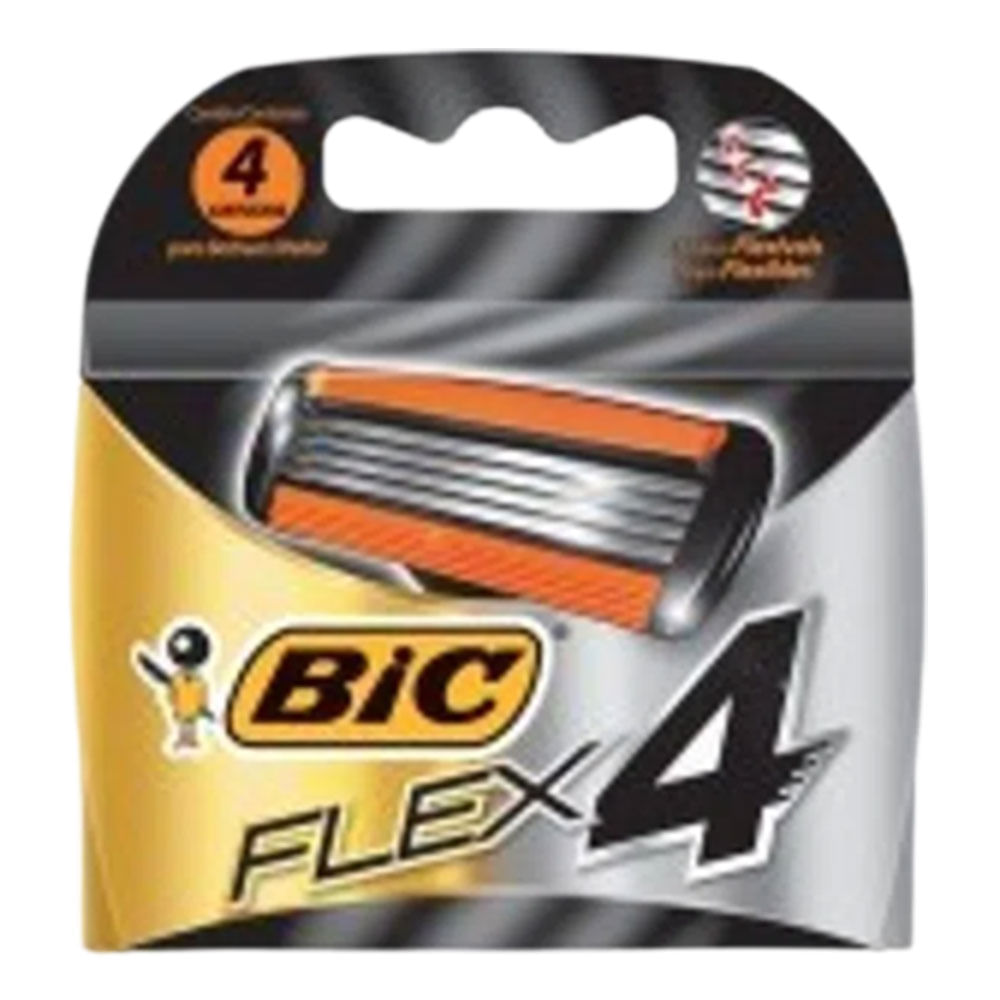 Carga Bic Flex 4 com 4 unidades.