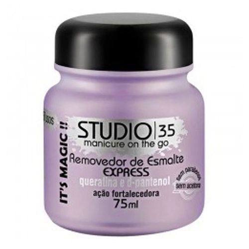 Removedor de Esmalte Studio 35 Express Queratina e D-Pantenol 75ml Removedor de Esmalte Studio 35 Express Queratina e D-Pantenol 75ml