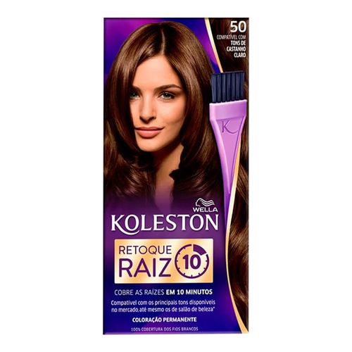 Retoque de Raiz Coloração Permanente Creme Koleston Castanho Claro 100ml Retoque de Raiz Coloração Permanente Creme Koleston Castanho Claro 100ml