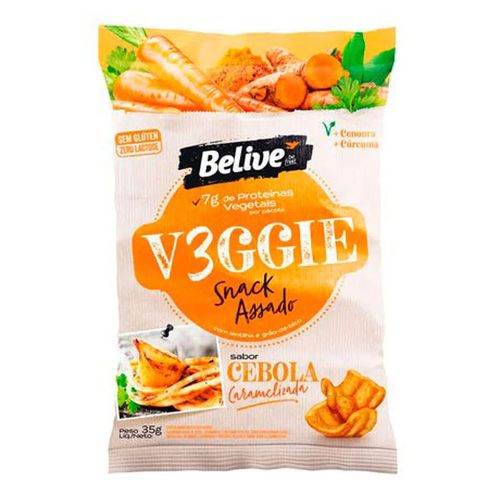 Snack Salgado Belive Veggie Cebola Caramelizada 35g