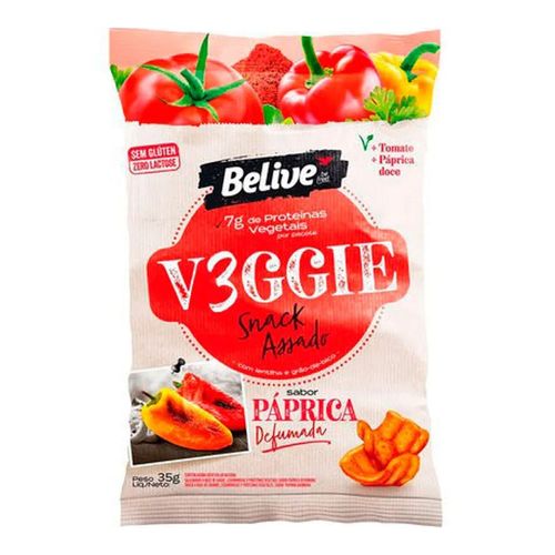 Snack Salgado Belive Veggie Páprica Defumada 35g Snack Salgado Belive Veggie Páprica Defumada 35g