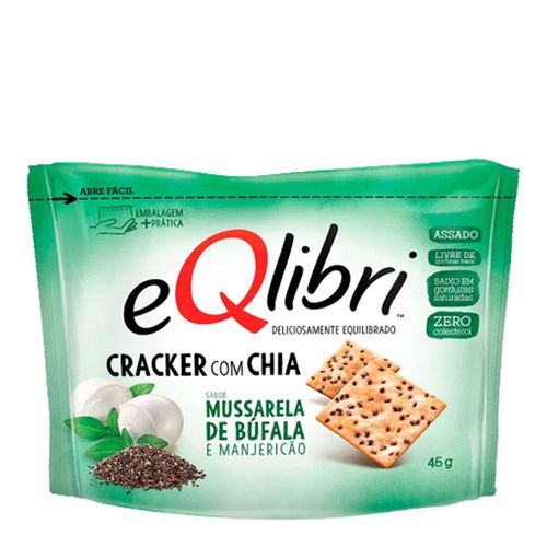 Snack Salgado Eqlibri Crackers Com Chia Mussarela De Búfalo 45gr Snack Salgado Eqlibri Crackers Com Chia Mussarela De Búfalo 45gr