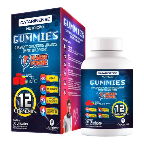 Suplemento Alimentar Flakes Power Polivitamínico 30 Gomas Suplemento Alimentar Flakes Power Polivitamínico 30 Gomas