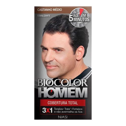 Tonalizante Biocolor Homem Castanho Médio Tonalizante Biocolor Homem Castanho Médio