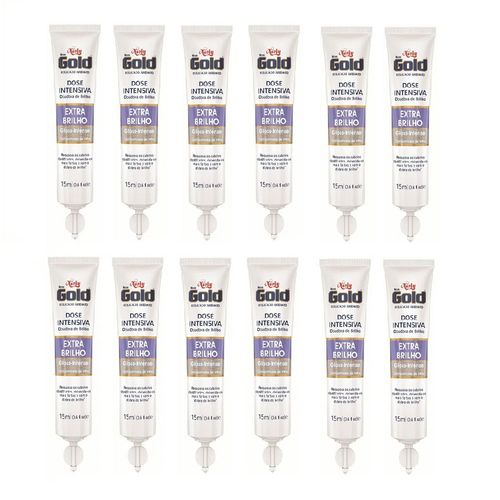 Tratamento Capilar Bisnaga Niely Gold Extra Brilho 12 Unidades Tratamento Capilar Bisnaga Niely Gold Extra Brilho 12 Unidades