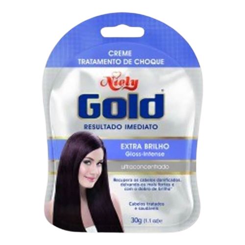 Tratamento de Choque Niely Gold Extra Brilho 30g Tratamento de Choque Niely Gold Extra Brilho 30g