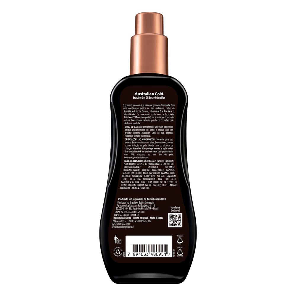 Óleo Bronzeador Australian Gold Intensifier 237ml Drogarias Pacheco