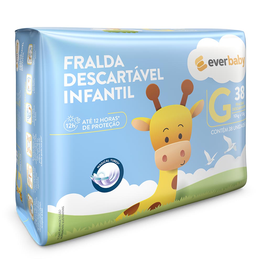 Fralda Ever Baby Tamanho G 38 Unidades - Drogarias Pacheco