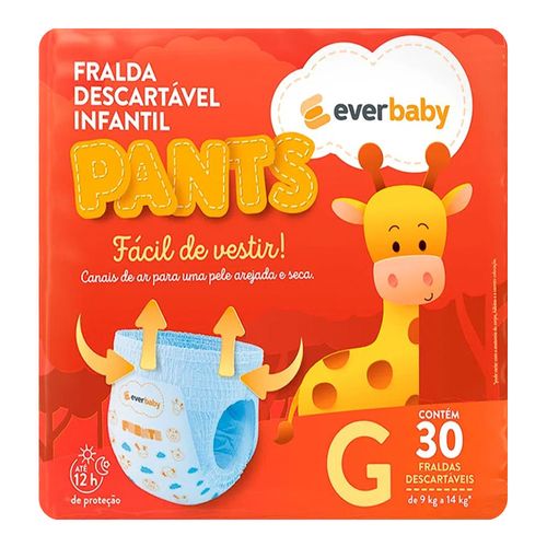Fralda Pants Ever Baby Tamanho G 30 Unidades