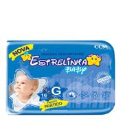 Fralda Estrelinha Baby Tamanho G 16 Unidades