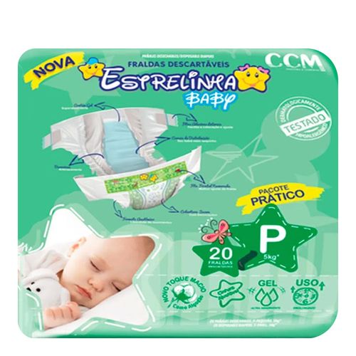 Fralda Estrelinha Baby Tamanho P 20 Unidades Fralda Estrelinha Baby Tamanho P 20 Unidades