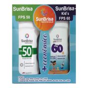 Kit Protetor Solar Sunbrisa 50 FPS 120ml + Protetor Solar Kids 60 FPS 120ml