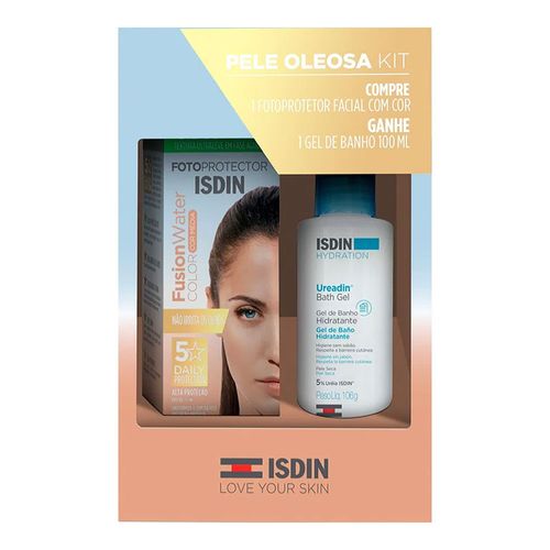 Kit Protetor Solar Facial Isdin Fusion Water 50 FPS Com Cor 50g Kit Protetor Solar Facial Isdin Fusion Water 50 FPS Com Cor 50g