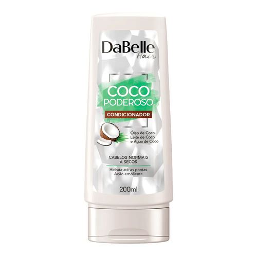 Condicionador Dabelle Coco Poderoso Cabelos Normais a Secos 200ml Condicionador Dabelle Coco Poderoso Cabelos Normais a Secos 200ml
