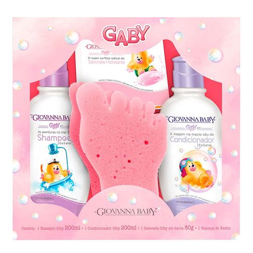 Kit Shampoo 200ml Giby Hora do Banho Rosa + Condicionador 200ml Kit Shampoo 200ml Giby Hora do Banho Rosa + Condicionador 200ml