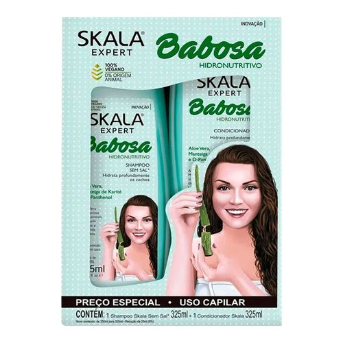 Kit Shampoo Skala Expert Babosa 325ml + Condicionador 325ml Kit Shampoo Skala Expert Babosa 325ml + Condicionador 325ml