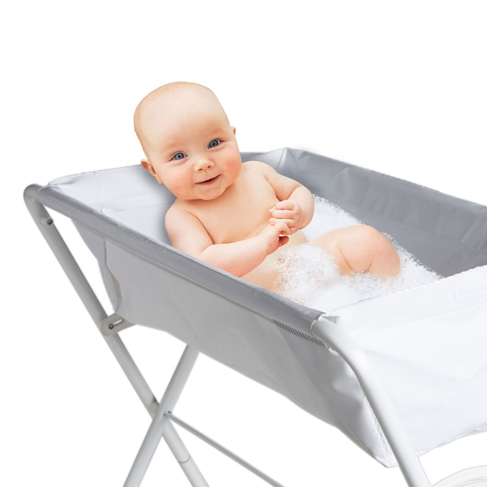 Banheira Para Bebê Aqualoo Com Suporte Branco - Maxi Baby